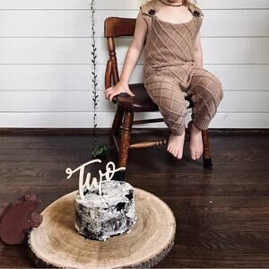 Brown knit fisherman pattern jumpsuit romper